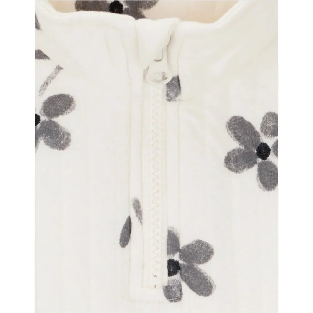 NEW Girls Sz 24 Months Quilted Pullover Shirt & Pull On Pants 2 Pc Floral Outfit